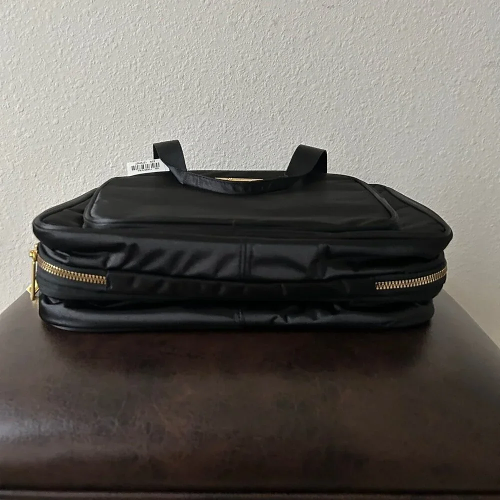Joy Clean And Chic Expandable Toiletry Case BLACK Satin Finish NWT